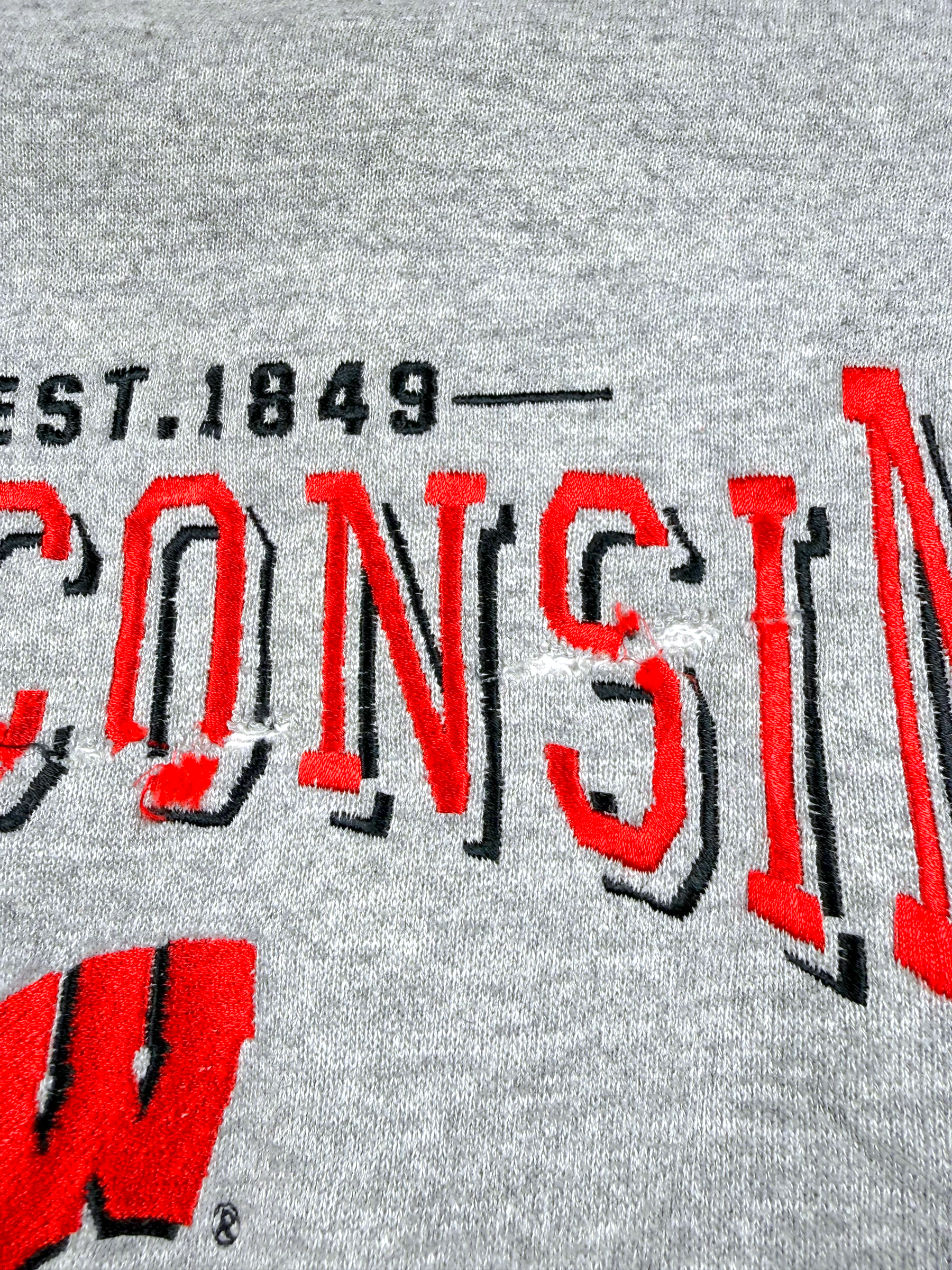 Vintage Sweatshirt Wisconsin Grau – Größe XXL