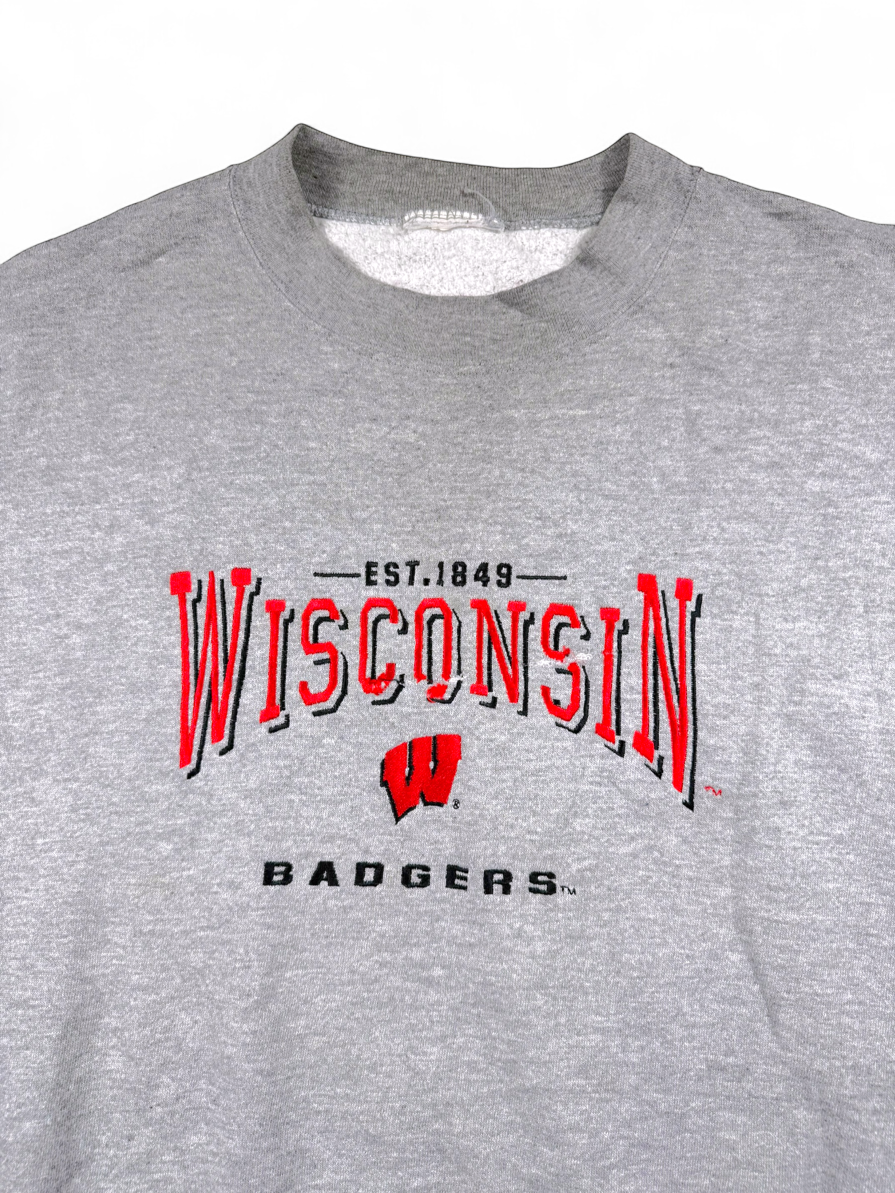 Vintage Sweatshirt Wisconsin Grau – Größe XXL