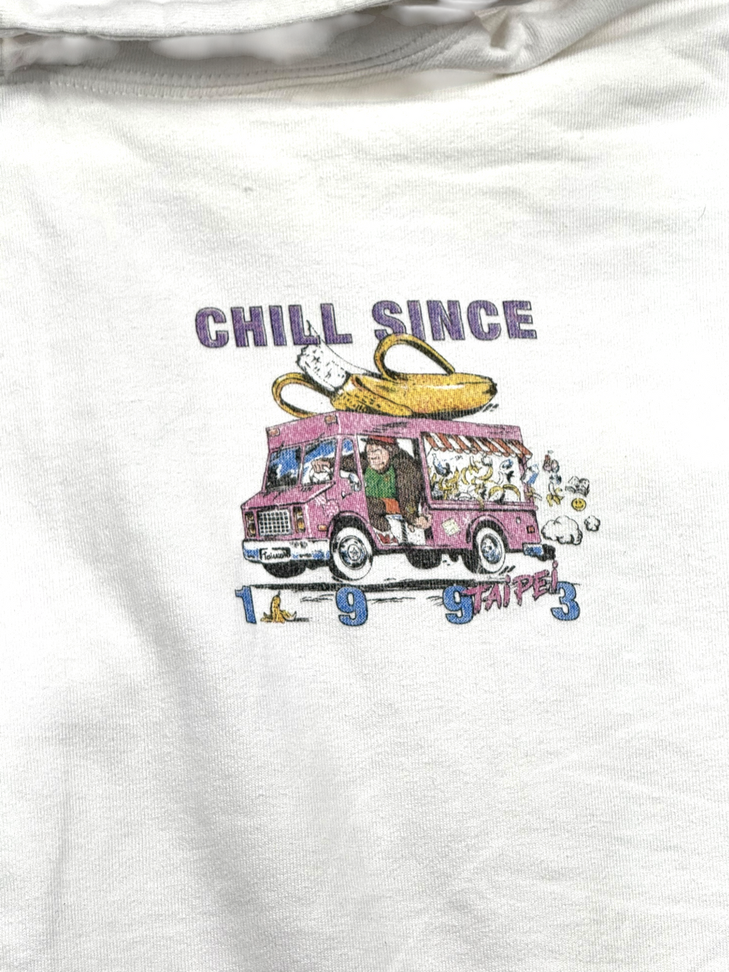 Vintage Hoodie Chill Since Weiß – Größe XL