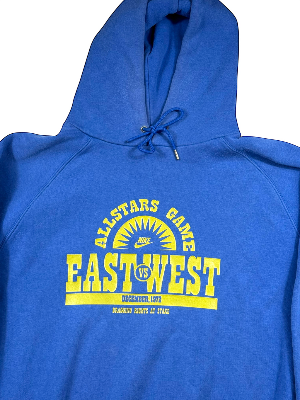 Vintage Nike Sweatshirt East Vs West Blau – Größe L