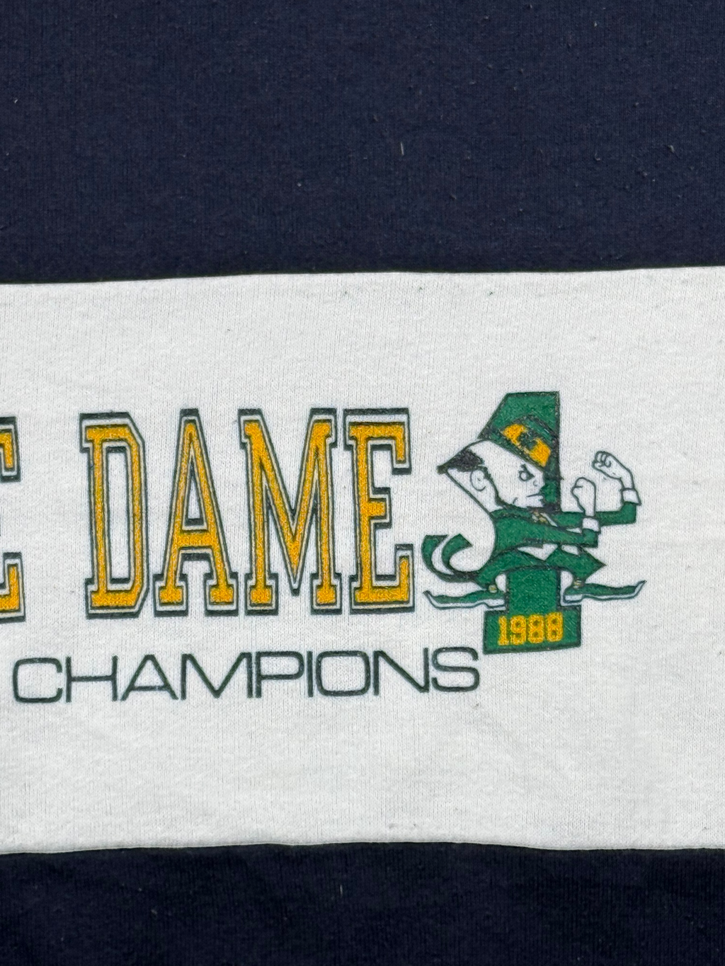Vintage Sweatshirt Notre Dame Blau, Weiß – Größe M