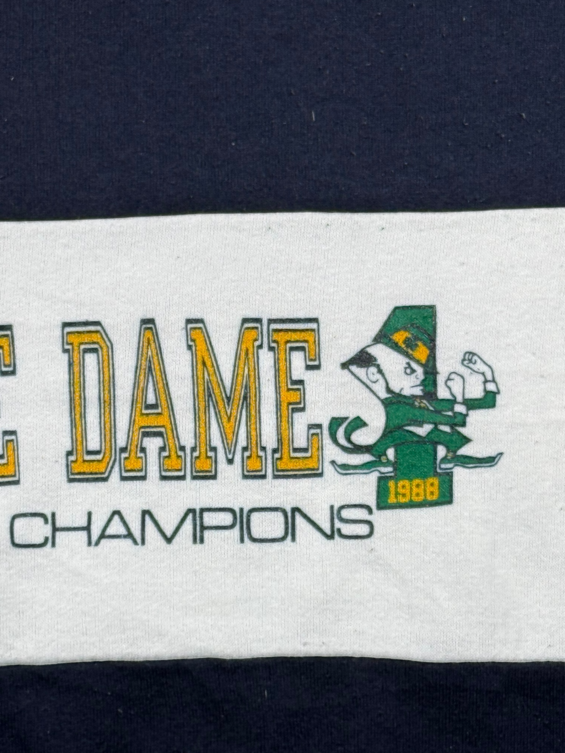 Vintage Sweatshirt Notre Dame Blau, Weiß – Größe M