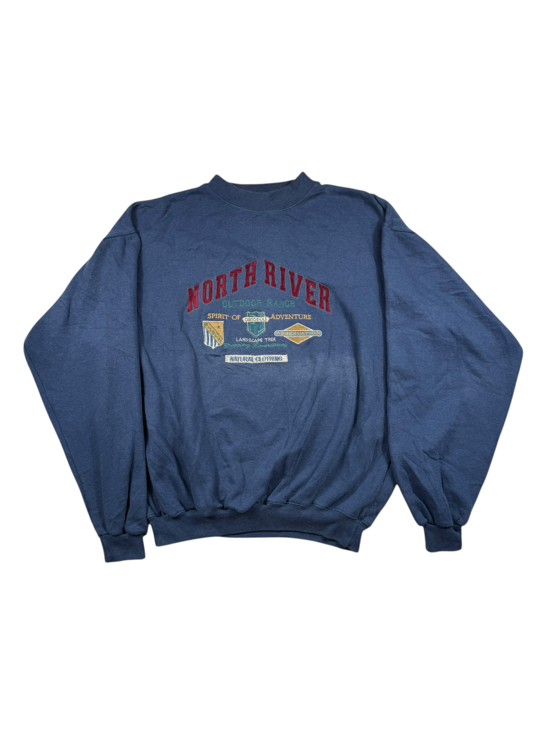Vintage Sweatshirt North River Blau – Größe L