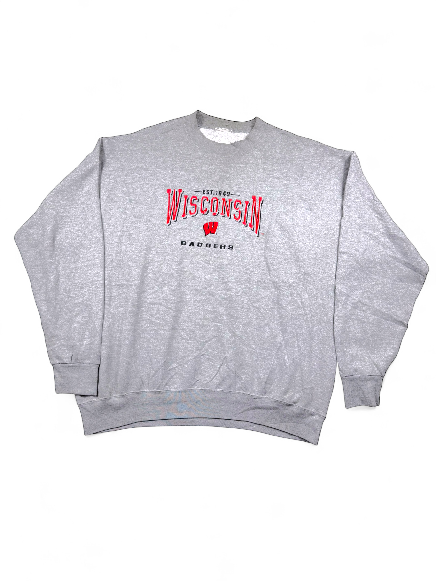 Vintage Sweatshirt Wisconsin Grau – Größe XXL