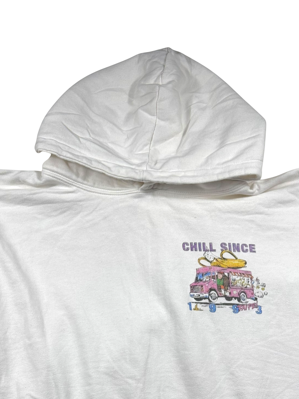 Vintage Hoodie Chill Since Weiß – Größe XL