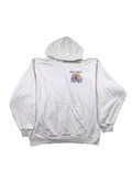 Vintopie white cotton hoodie with a graphic print of a pink van and the text "CHILL SINCE".